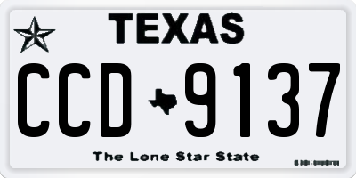 TX license plate CCD9137