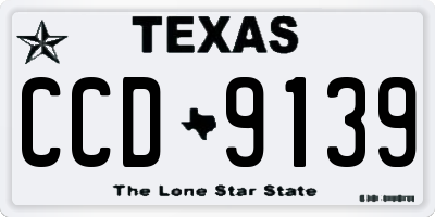 TX license plate CCD9139