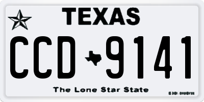 TX license plate CCD9141