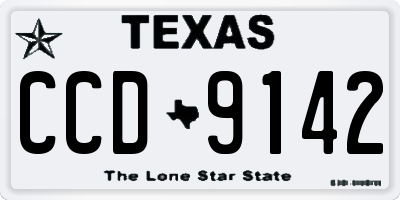 TX license plate CCD9142