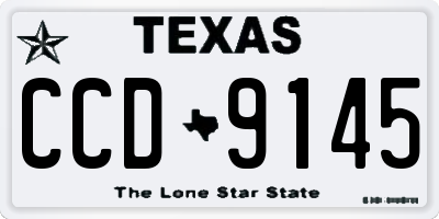 TX license plate CCD9145
