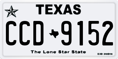 TX license plate CCD9152