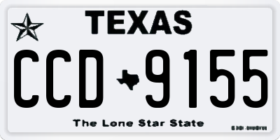 TX license plate CCD9155