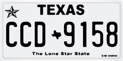 TX license plate CCD9158