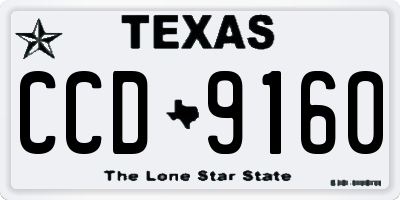 TX license plate CCD9160