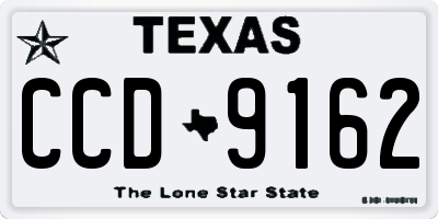 TX license plate CCD9162