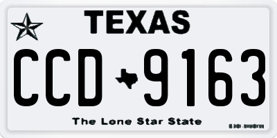 TX license plate CCD9163