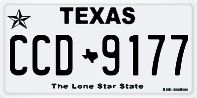 TX license plate CCD9177