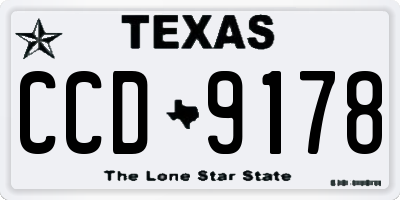 TX license plate CCD9178
