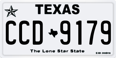 TX license plate CCD9179