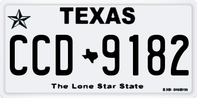 TX license plate CCD9182
