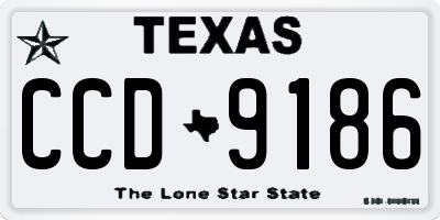 TX license plate CCD9186