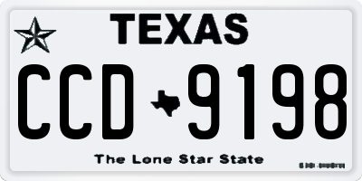 TX license plate CCD9198