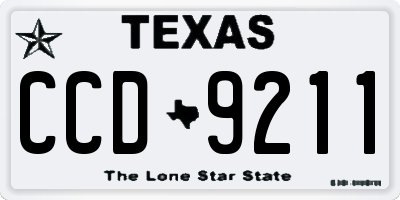 TX license plate CCD9211