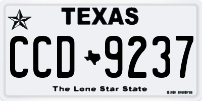 TX license plate CCD9237