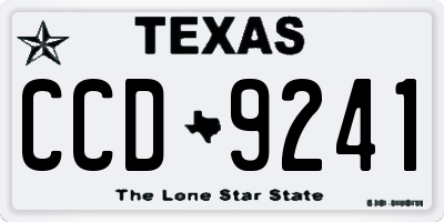 TX license plate CCD9241
