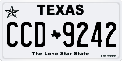 TX license plate CCD9242
