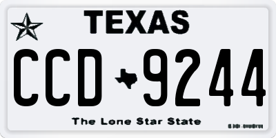 TX license plate CCD9244