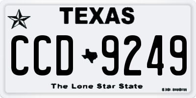 TX license plate CCD9249