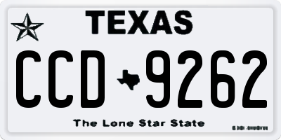TX license plate CCD9262