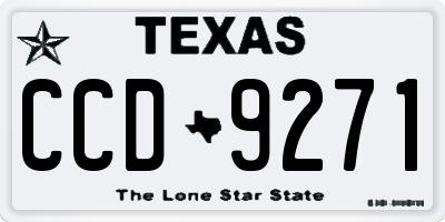 TX license plate CCD9271