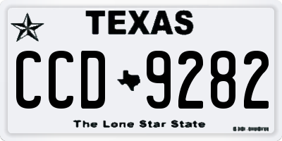 TX license plate CCD9282