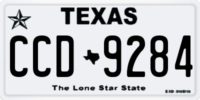 TX license plate CCD9284