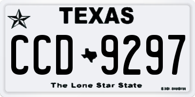 TX license plate CCD9297