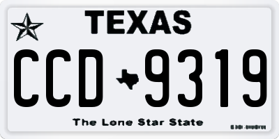 TX license plate CCD9319