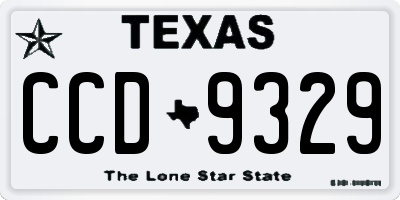 TX license plate CCD9329