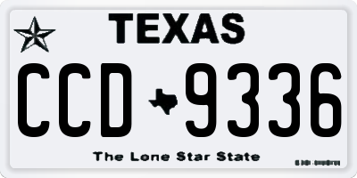 TX license plate CCD9336