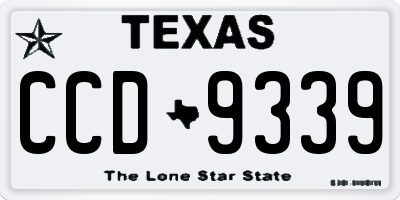 TX license plate CCD9339