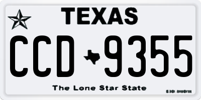 TX license plate CCD9355