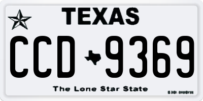 TX license plate CCD9369