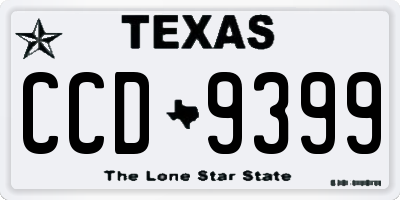TX license plate CCD9399