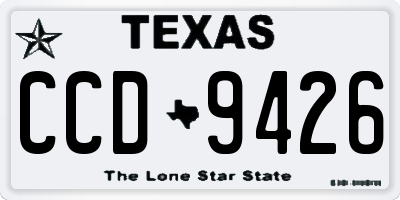 TX license plate CCD9426