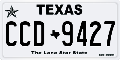 TX license plate CCD9427