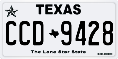 TX license plate CCD9428