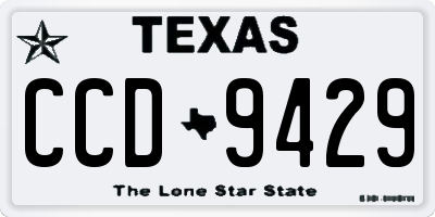 TX license plate CCD9429