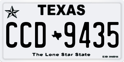 TX license plate CCD9435