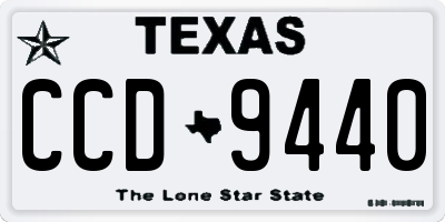 TX license plate CCD9440