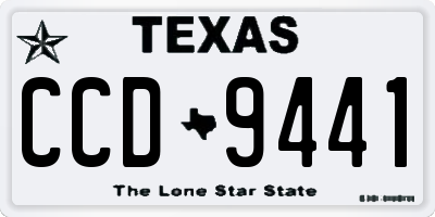 TX license plate CCD9441