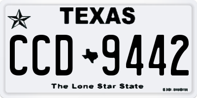 TX license plate CCD9442