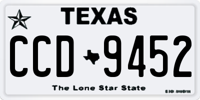 TX license plate CCD9452