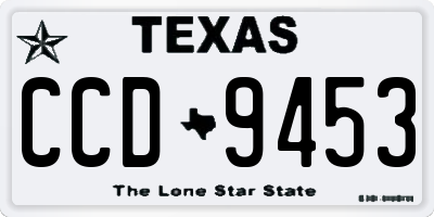 TX license plate CCD9453