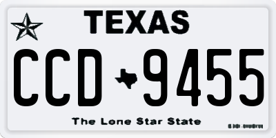 TX license plate CCD9455