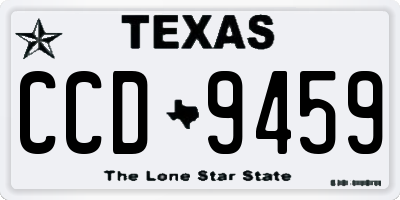 TX license plate CCD9459