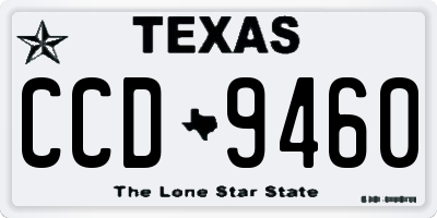 TX license plate CCD9460