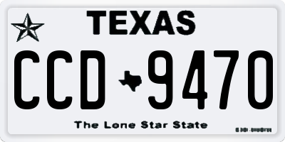 TX license plate CCD9470