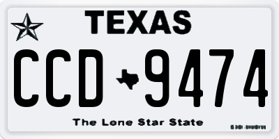 TX license plate CCD9474
